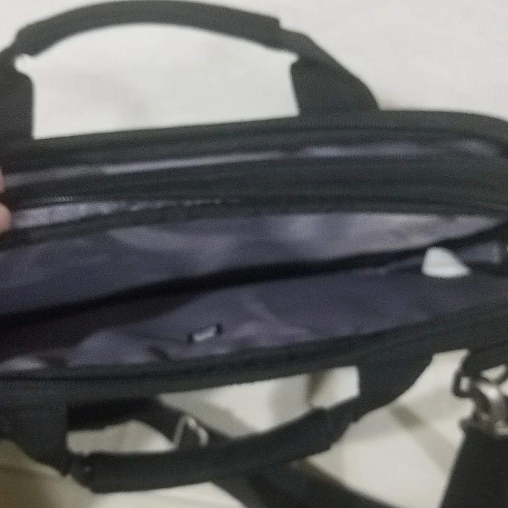 Black Travel soft Laptop Messenger Bag‎ TUARI Briefcase Shoulder Strap Padded